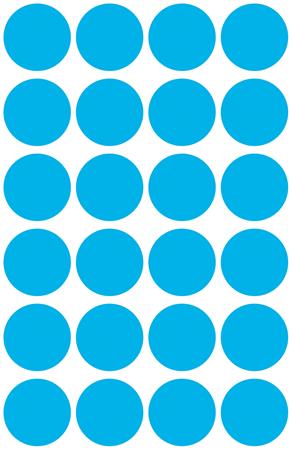 Etikett, 18 mm, kör, AVERY ZWECKFORM, kék, 96 etikett/csomag